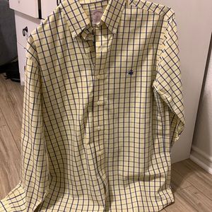 Brooks brothers yellow/blue button down